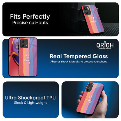 Lucky Abstract Glass Case for Motorola Edge 60 Pro