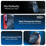 Deep Ocean Marble Glass Case for Motorola Edge 60 Fusion 5G