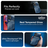 Deep Ocean Marble Glass Case for Motorola Edge G57 Power