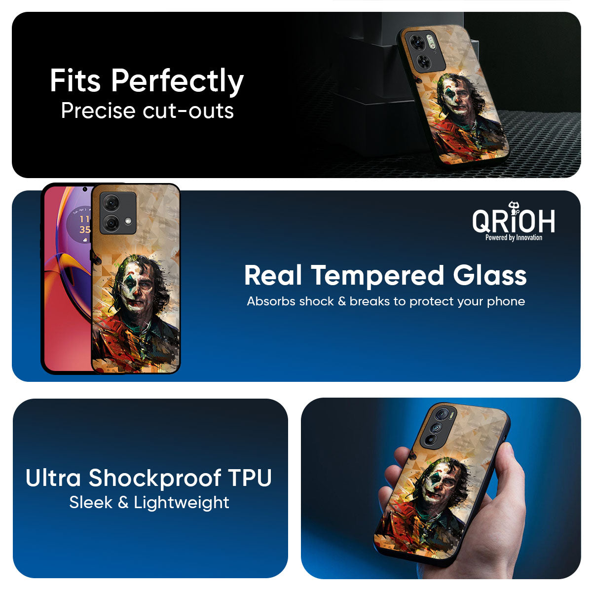 Psycho Villain Glass Case for Motorola Edge G67 Power