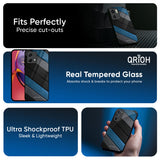 Multicolor Wooden Effect Glass Case for Motorola Edge 50 Fusion 5G