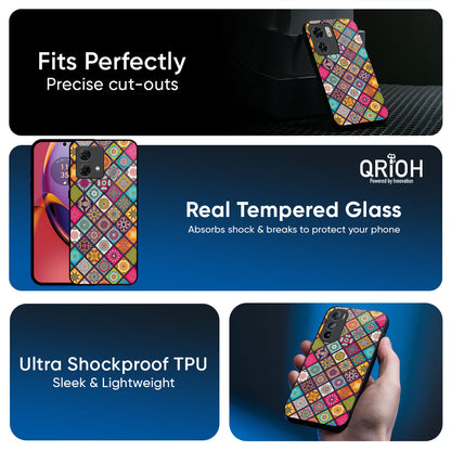Multicolor Mandala Glass Case for Motorola Edge 70 5G