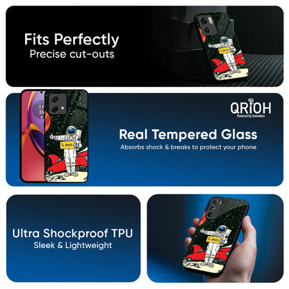 Astronaut on Mars Glass Case for Motorola G75 5G