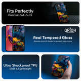 Multicolor Oil Painting Glass Case for Motorola Edge 50 Fusion 5G