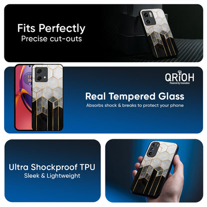 Tricolor Pattern Glass Case for Motorola Edge 70 Pro 5G