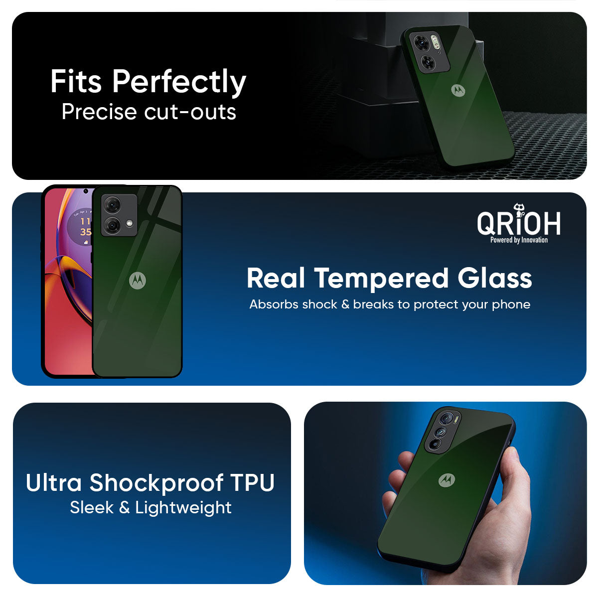 Deep Forest Glass Case for Motorola Edge 70 Pro 5G