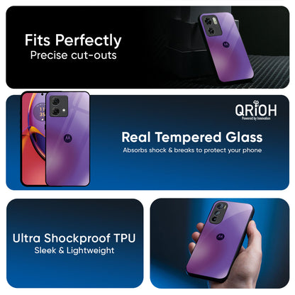 Ultraviolet Gradient Glass Case for Motorola Edge G57 Power