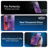 Ultraviolet Gradient Glass Case for Motorola Edge G67 Power