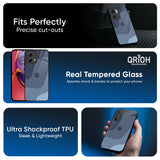 Navy Blue Ombre Glass Case for Motorola Edge 60 Pro
