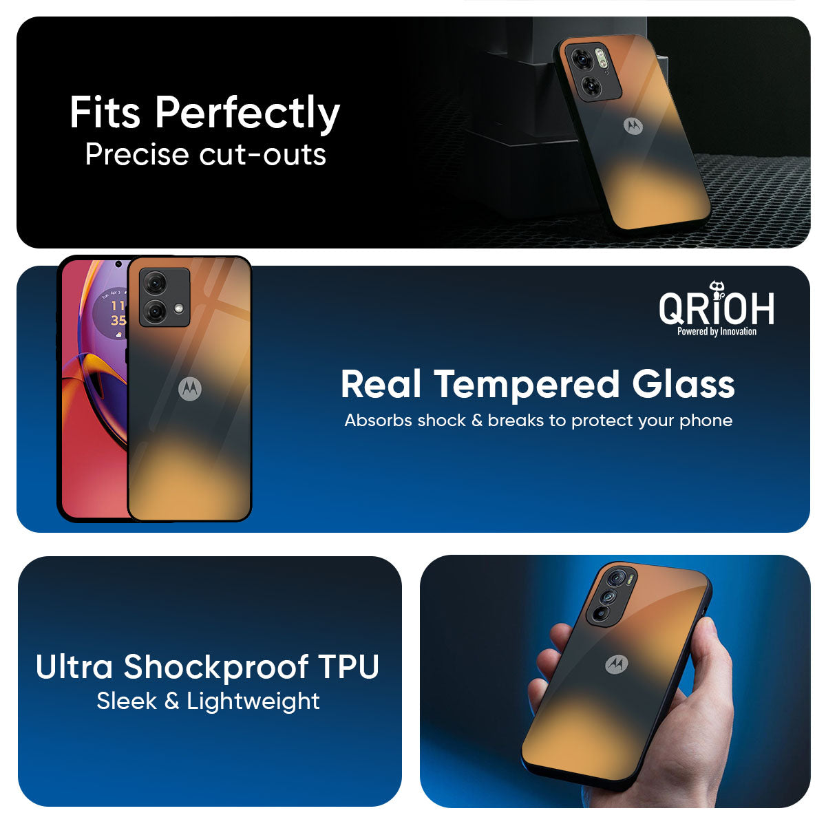 Blurry Art Glass Case for Motorola G75 5G