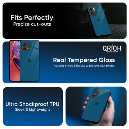 Cobalt Blue Glass Case for Motorola Edge 60 Pro
