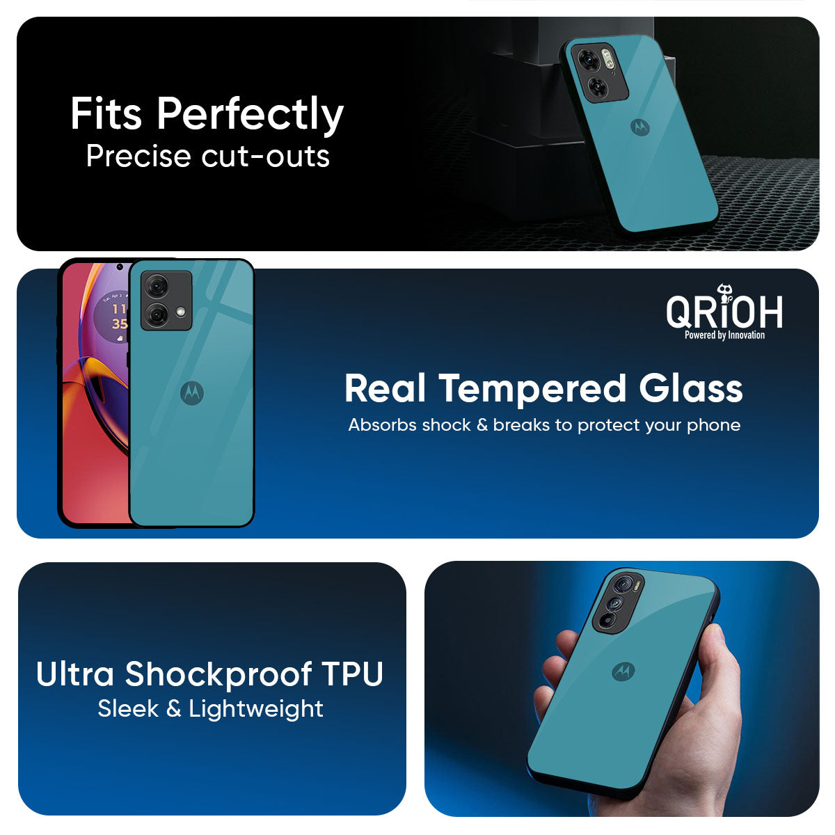 Oceanic Turquiose Glass Case for Motorola Edge 60 Pro