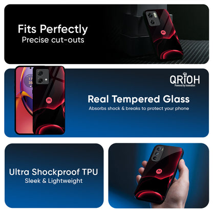 Red Thunder Glass Case for Motorola Edge 60 Pro