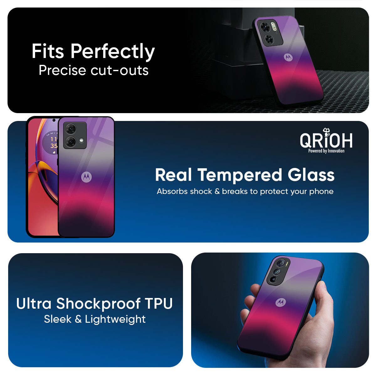 Pink Horizon Glass Case for Motorola Edge 60 Pro