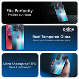 Blue Swan Shadow Glass Case for Motorola Edge 50 Fusion 5G