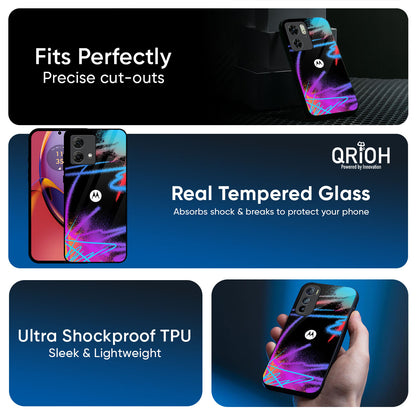 Brushy Color Glass Case for Motorola Edge 60 Pro