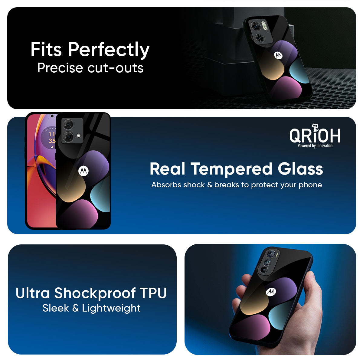 Color Icon Glass Case for Motorola Edge 60 Pro