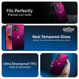 Purple Ombre Pattern Glass Case for Motorola Edge 50 Fusion 5G