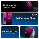 Purple Ombre Pattern Glass Case for Motorola Edge 70 Fusion 5G