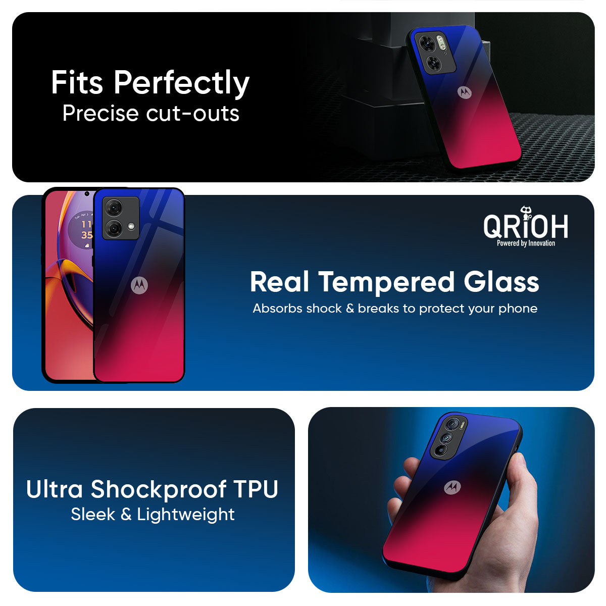 Mesmerizing Gradient Glass Case for Motorola Edge 60 Pro