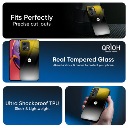 Yellow Shadow Glass Case for Motorola Edge G67 Power