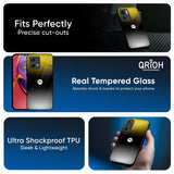 Yellow Shadow Glass Case for Motorola Edge G67 Power