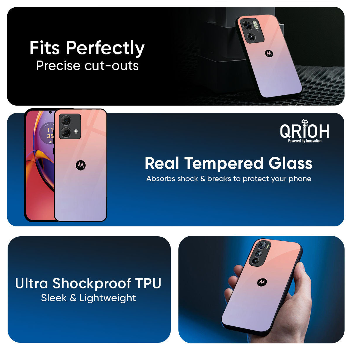 Dawn Gradient Glass Case for Motorola Edge 70 Fusion 5G