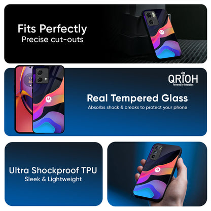 Colorful Fluid Glass Case for Motorola Edge 60 Pro