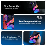 Colorful Fluid Glass Case for Motorola Edge G67 Power
