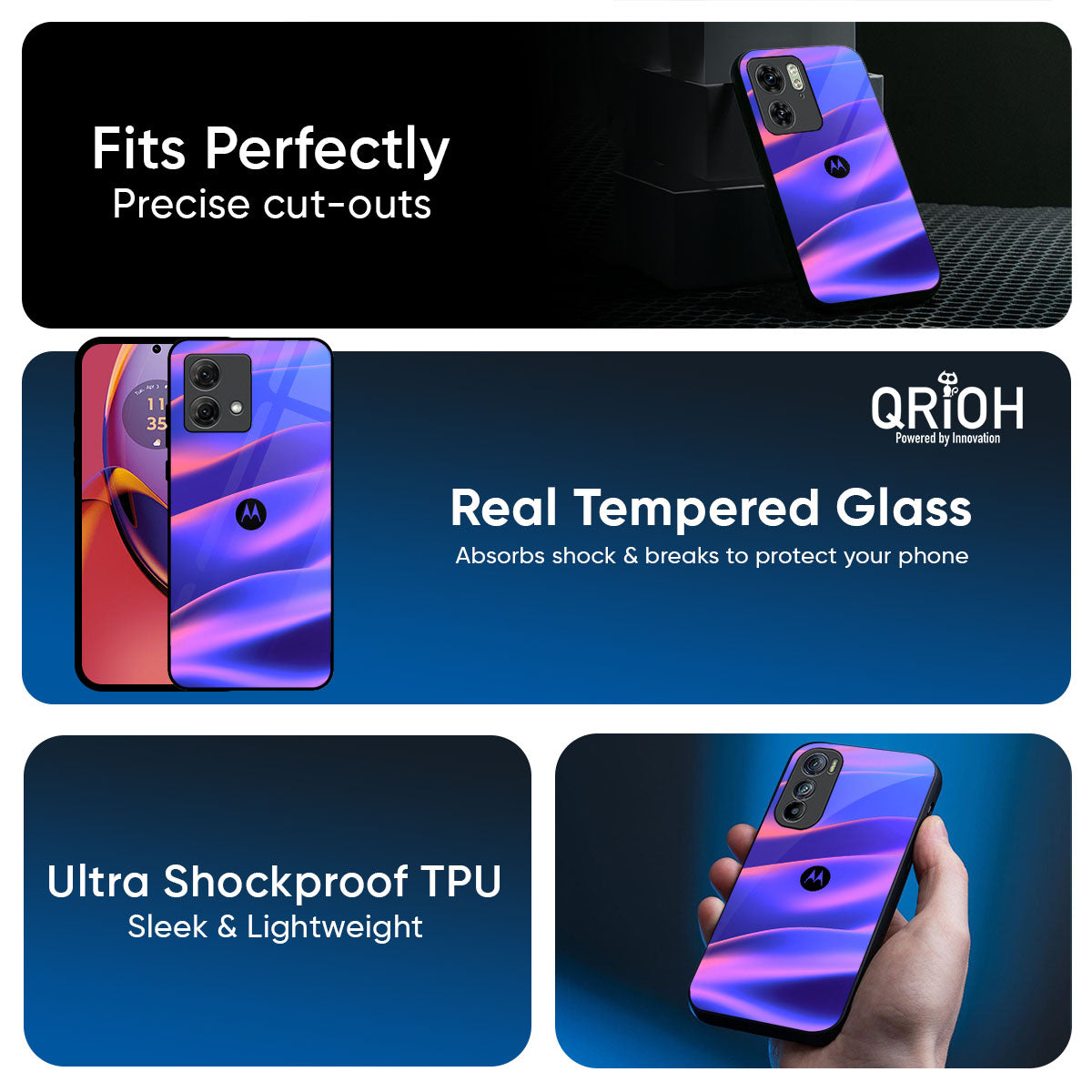 Colorful Dunes Glass Case for Motorola Edge 60 Pro