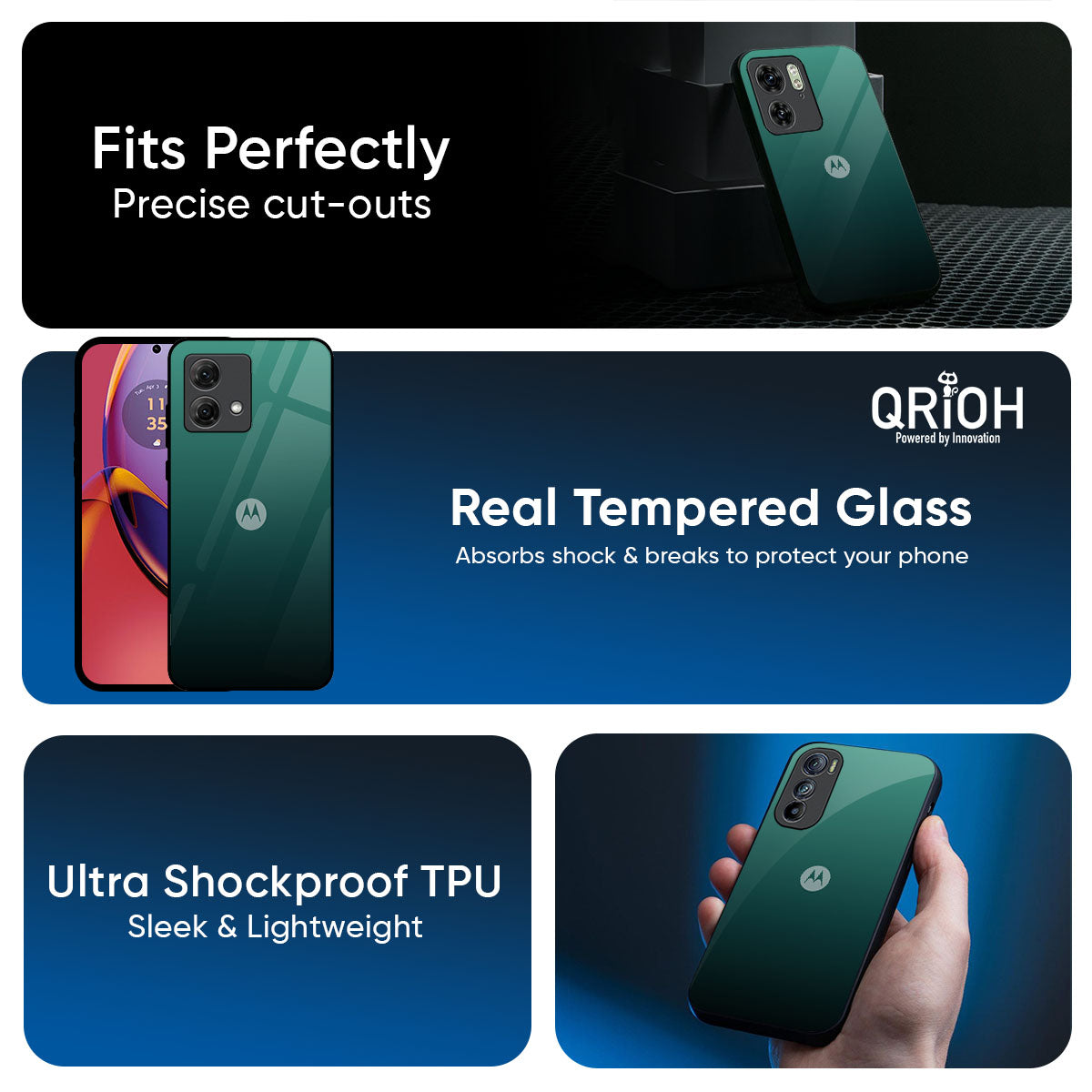 Palm Green Glass Case For Motorola Edge 70 Pro 5G