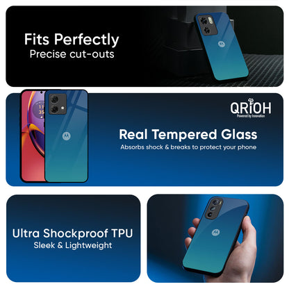 Celestial Blue Glass Case For Motorola Edge 70 Pro 5G