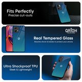 Celestial Blue Glass Case For Motorola Edge G67 Power