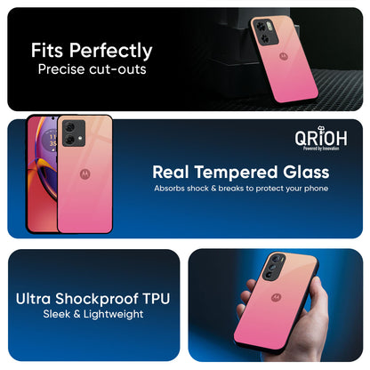 Pastel Pink Gradient Glass Case For Motorola Edge 60 Pro
