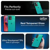 Cuba Blue Glass Case For Motorola Edge G67 Power