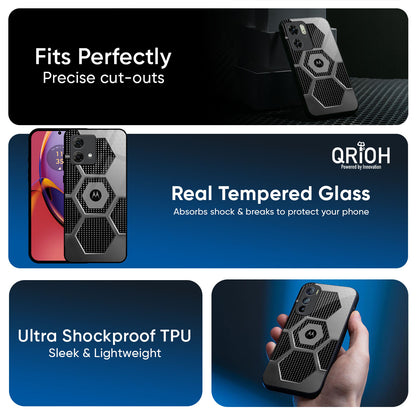 Hexagon Style Glass Case For Motorola Edge 70 Pro 5G