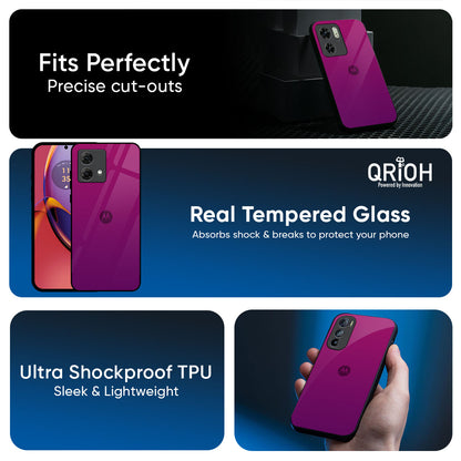 Magenta Gradient Glass Case For Motorola G75 5G