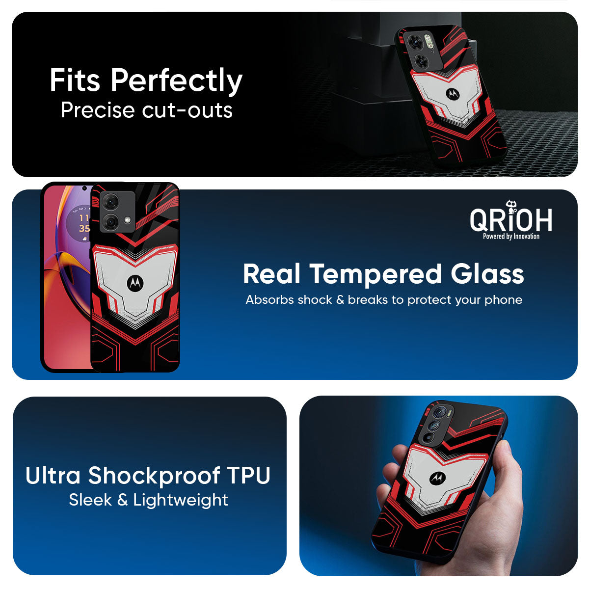Quantum Suit Glass Case For Motorola Edge 60 Pro