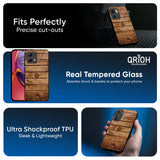 Wooden Planks Glass Case for Motorola Edge 50 Fusion 5G