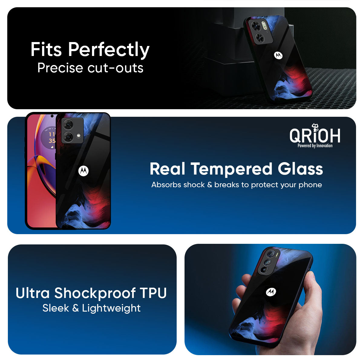 Fine Art Wave Glass Case for Motorola Edge 60 Pro