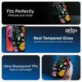 Flowers & Butterfly Glass Case for Motorola Edge 50 Fusion 5G