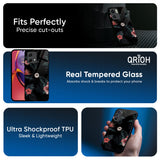 Tropical Art Flower Glass Case for Motorola Edge 50 Fusion 5G