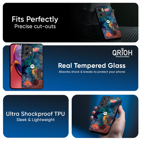 Colored Storm Glass Case for Motorola G75 5G