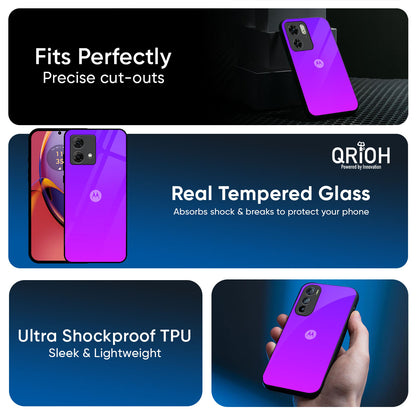 Purple Pink Glass Case for Motorola Edge 60 Pro