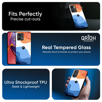 Wavy Color Pattern Glass Case for Motorola Edge 60 Pro