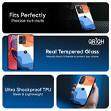 Wavy Color Pattern Glass Case for Motorola Edge 50 Fusion 5G