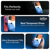 Wavy Color Pattern Glass Case for Motorola Edge G57 Power