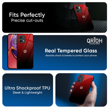 Maroon Faded Glass Case for Motorola Edge 60 Pro
