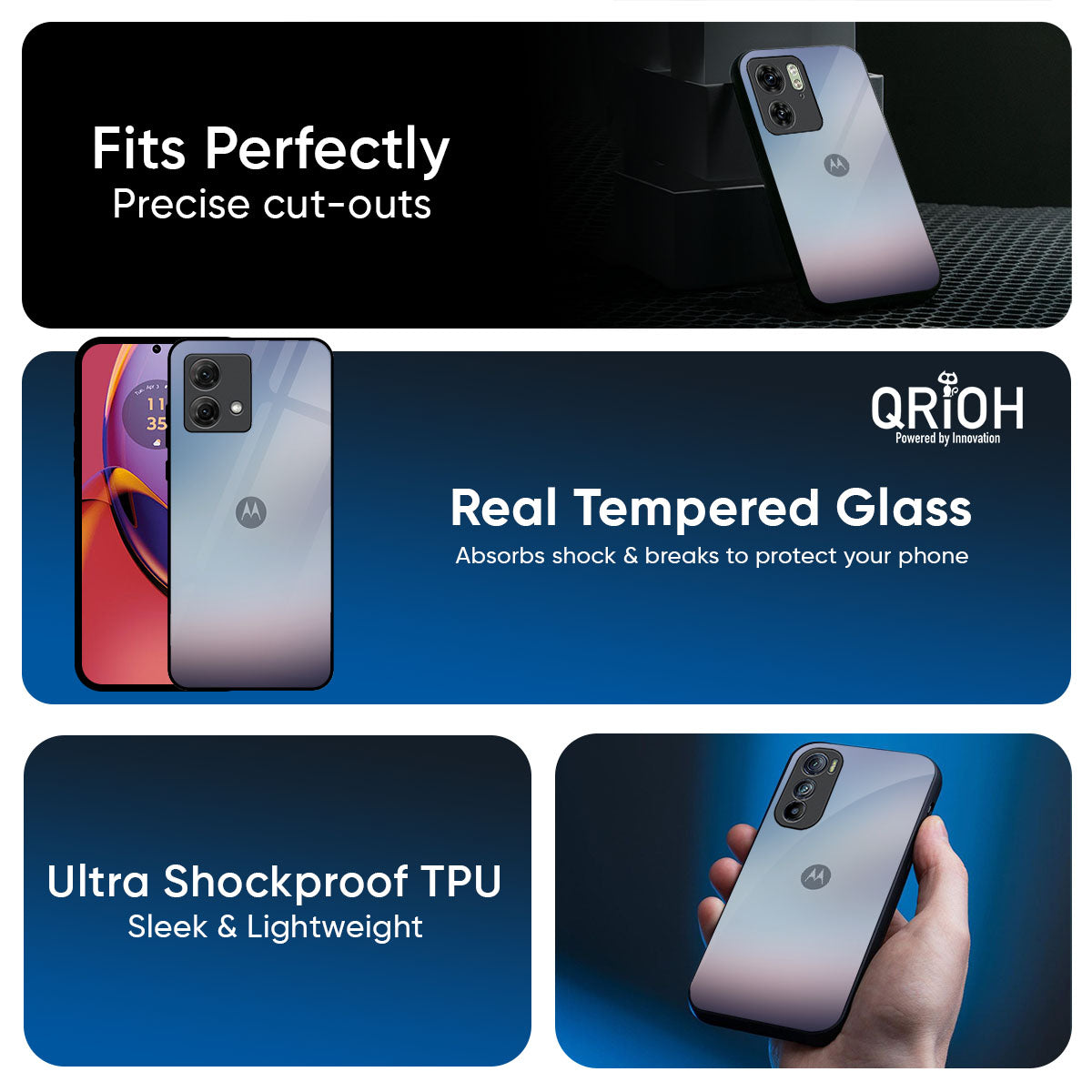 Light Sky Texture Glass Case for Motorola Edge 60 Pro