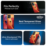 Magma Color Pattern Glass Case for Motorola Edge 50 Fusion 5G